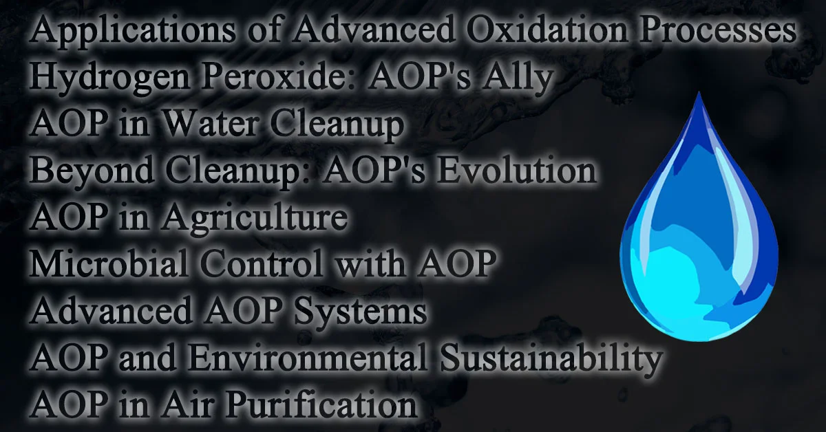 Applications of Advanced Oxidation Processes (AOP)