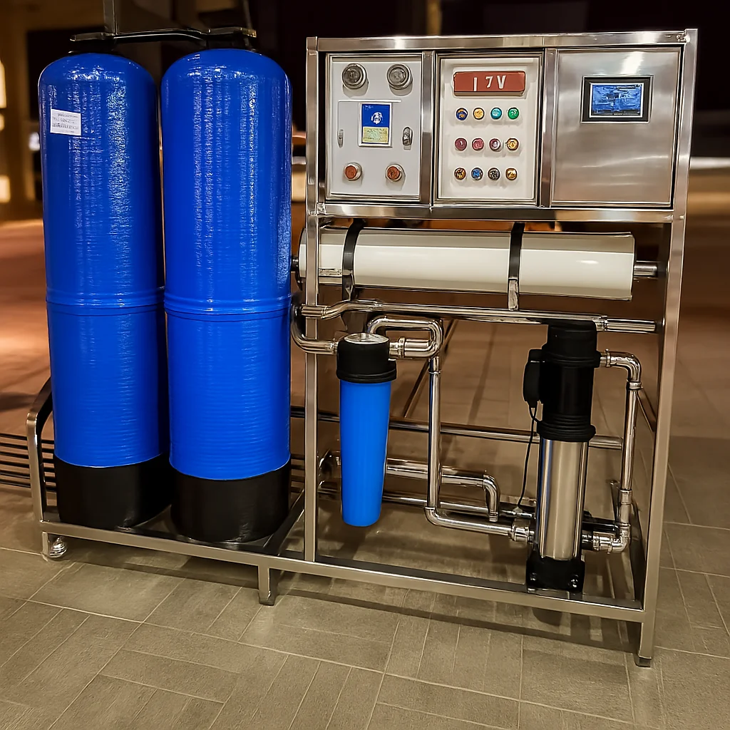 Granular and fiber-based filtration systems removing solids from water.