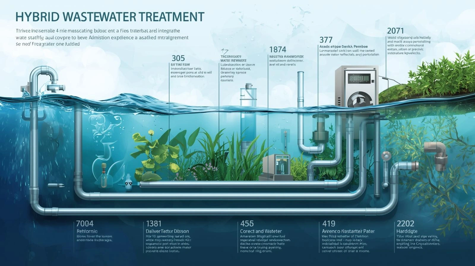 Hybrid Treatment Systems: Combining Natural Processes and Technology for Efficient Wastewater Management