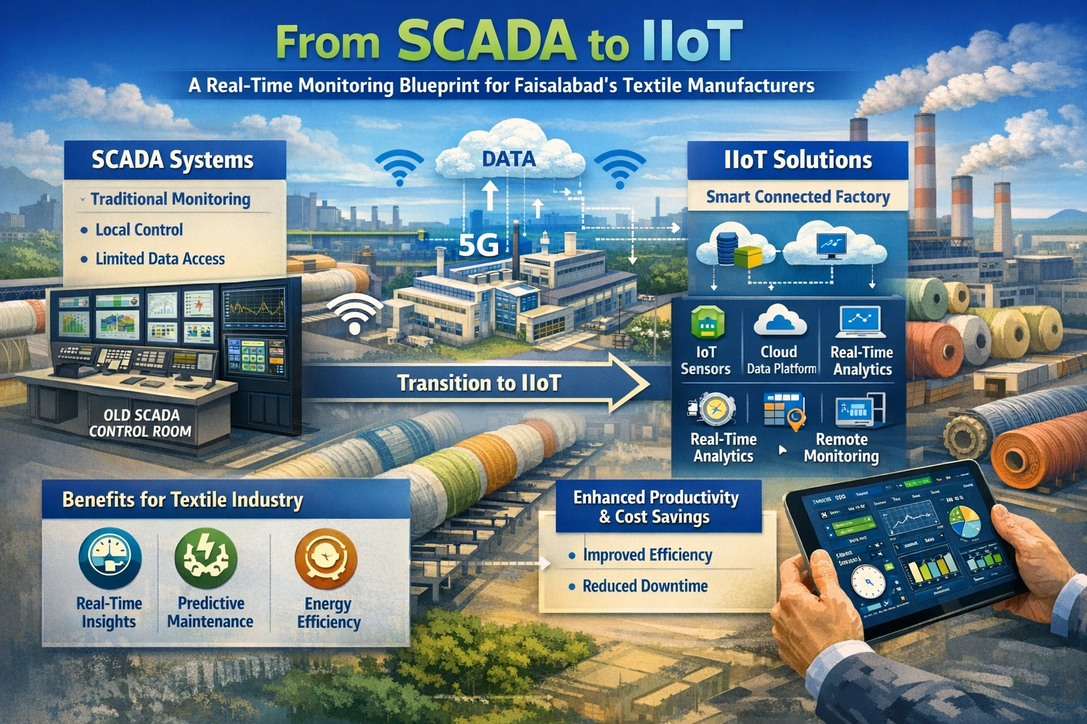 From SCADA to IIoT: Real-Time Monitoring for Faisalabad Textiles