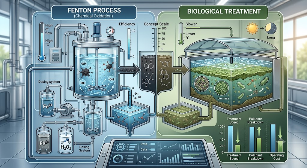 fenton is most relaible for the puarification of the water