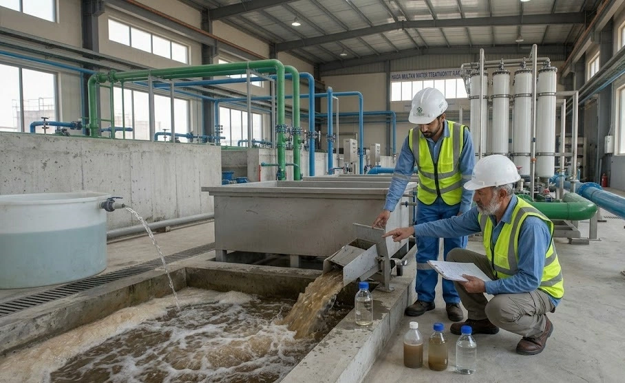 Food beverage effluent treatment system for a Pakistani food processing or bottling facility