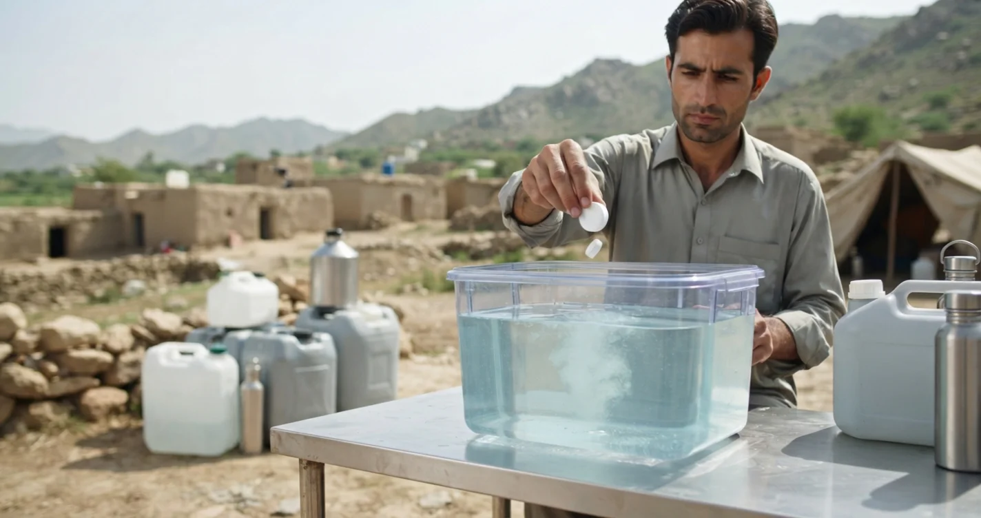 Chlorine dioxide tablets for portable water disinfection in Pakistan