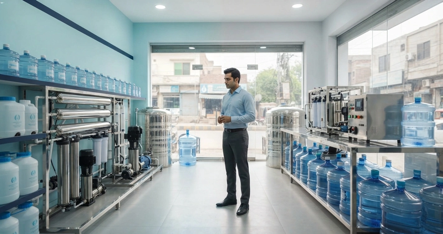RO water shop franchise vs independent business in Pakistan
